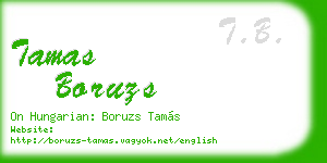 tamas boruzs business card